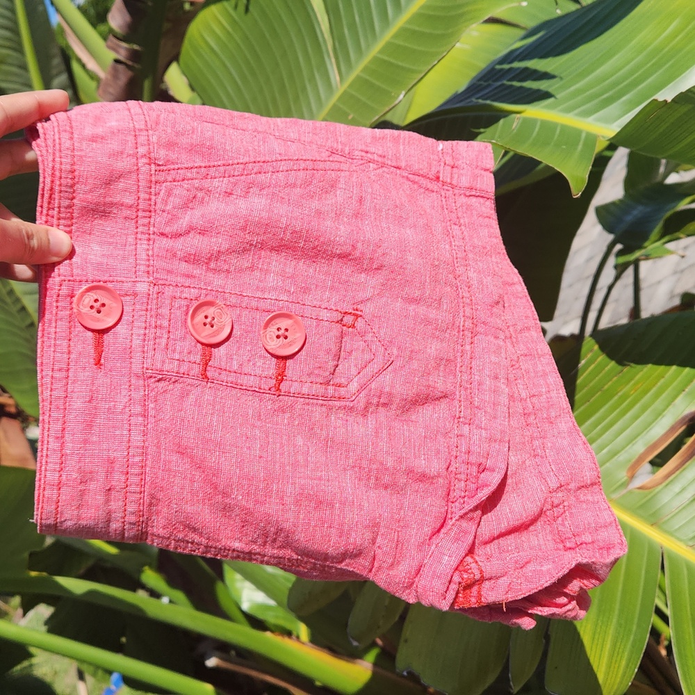 Express 🌴 Linen Sailor Shorts ⛵️ Size 12 🌞 Low Rise Shortie ❤️ Red